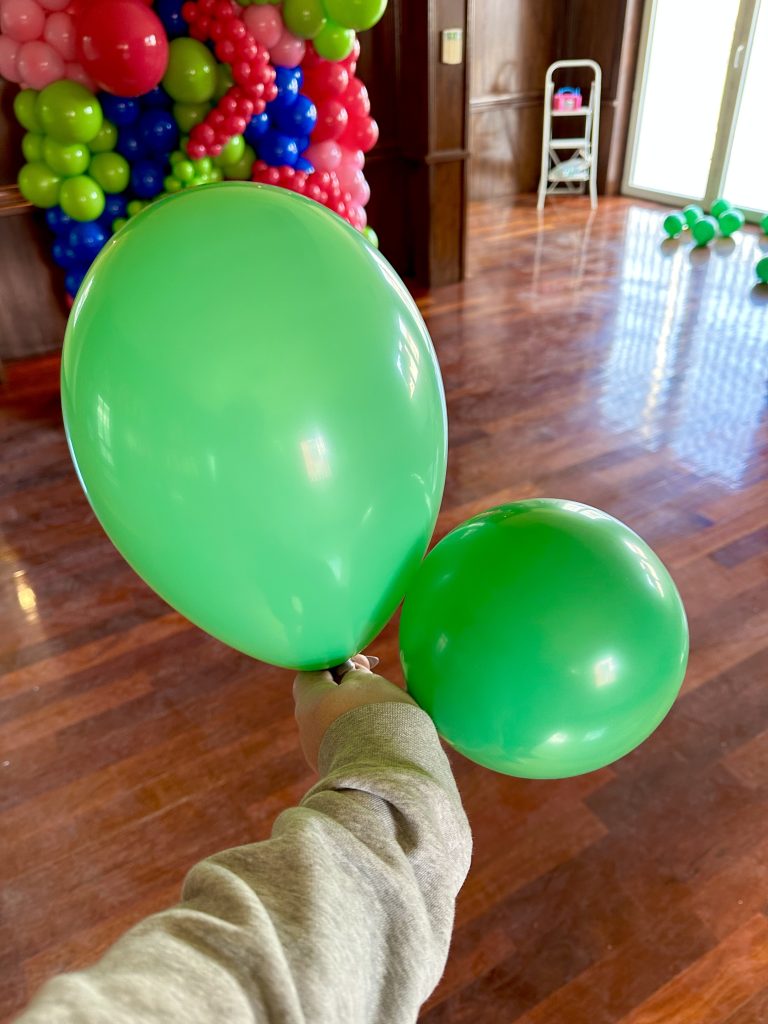 Pravilno napuhan balon. Dekoracije za proslave.